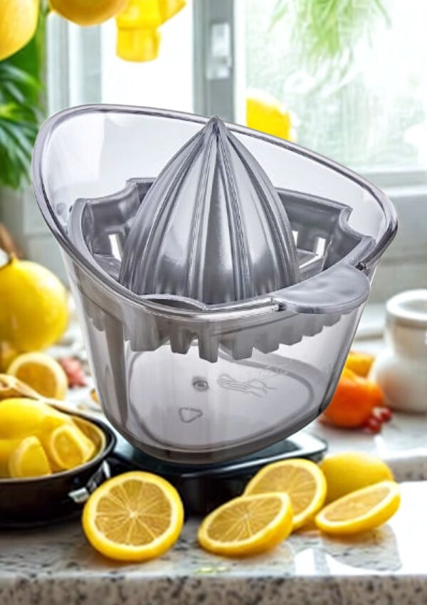 Ev Ve Mutfak Için Hazneli Limon Sıkacağı – 180cc Akrilik Siyah